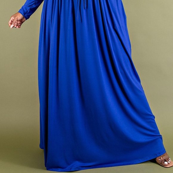Long Sleeve Wrap Top and Maxi Skirt 2-PC Set - Picture 2 of 6